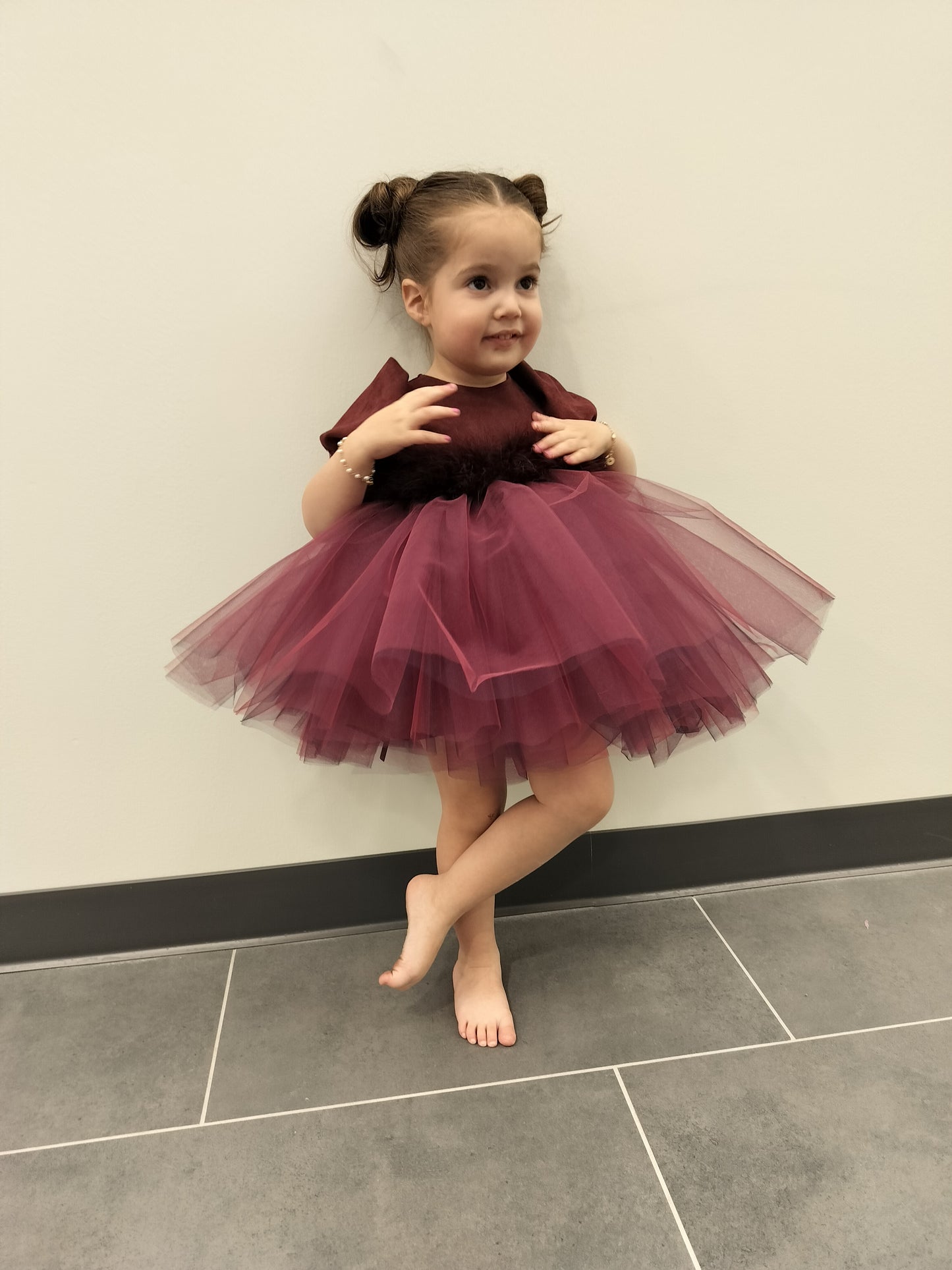 Burgundy Suede gowns