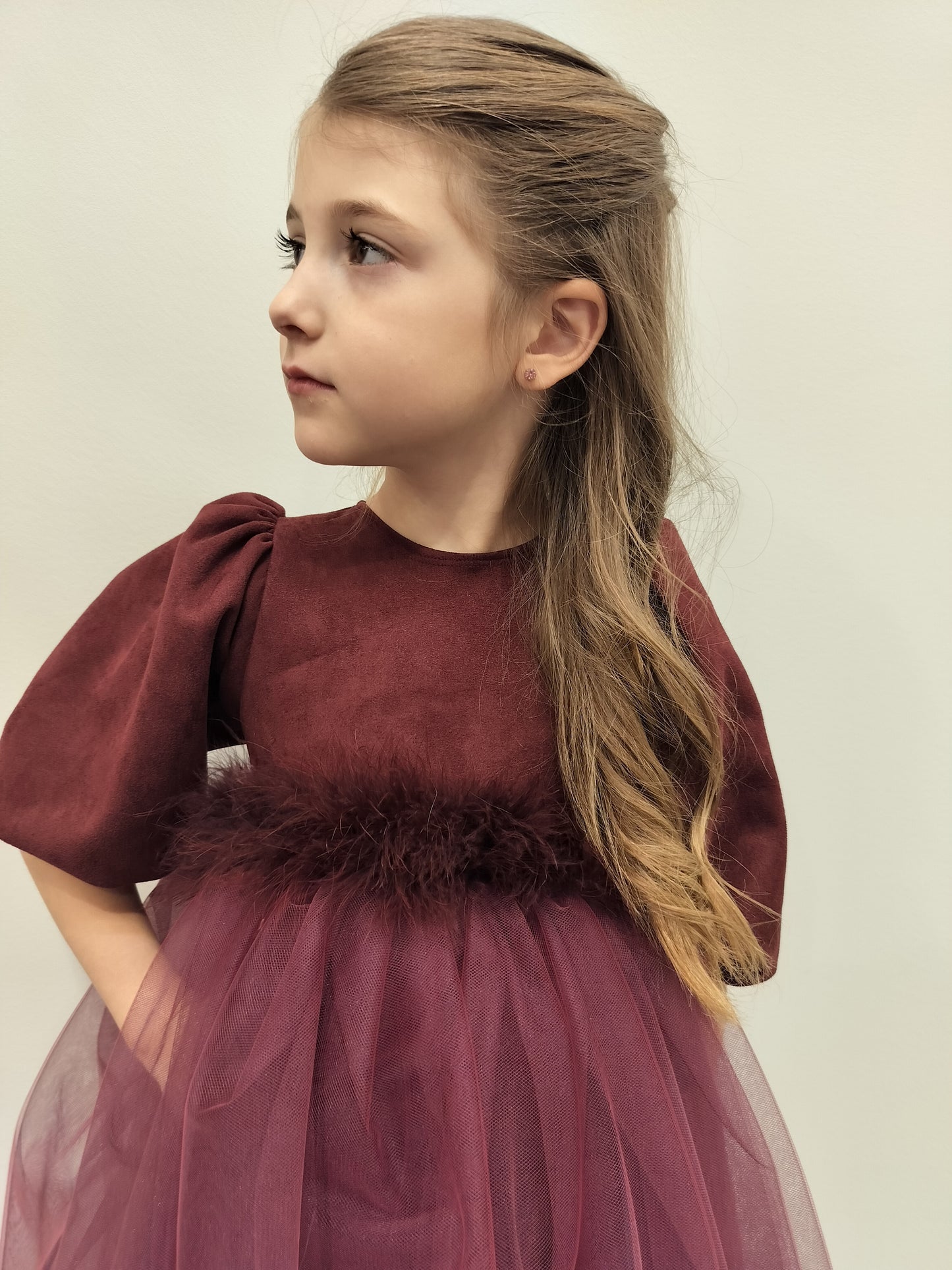 Burgundy Suede gowns