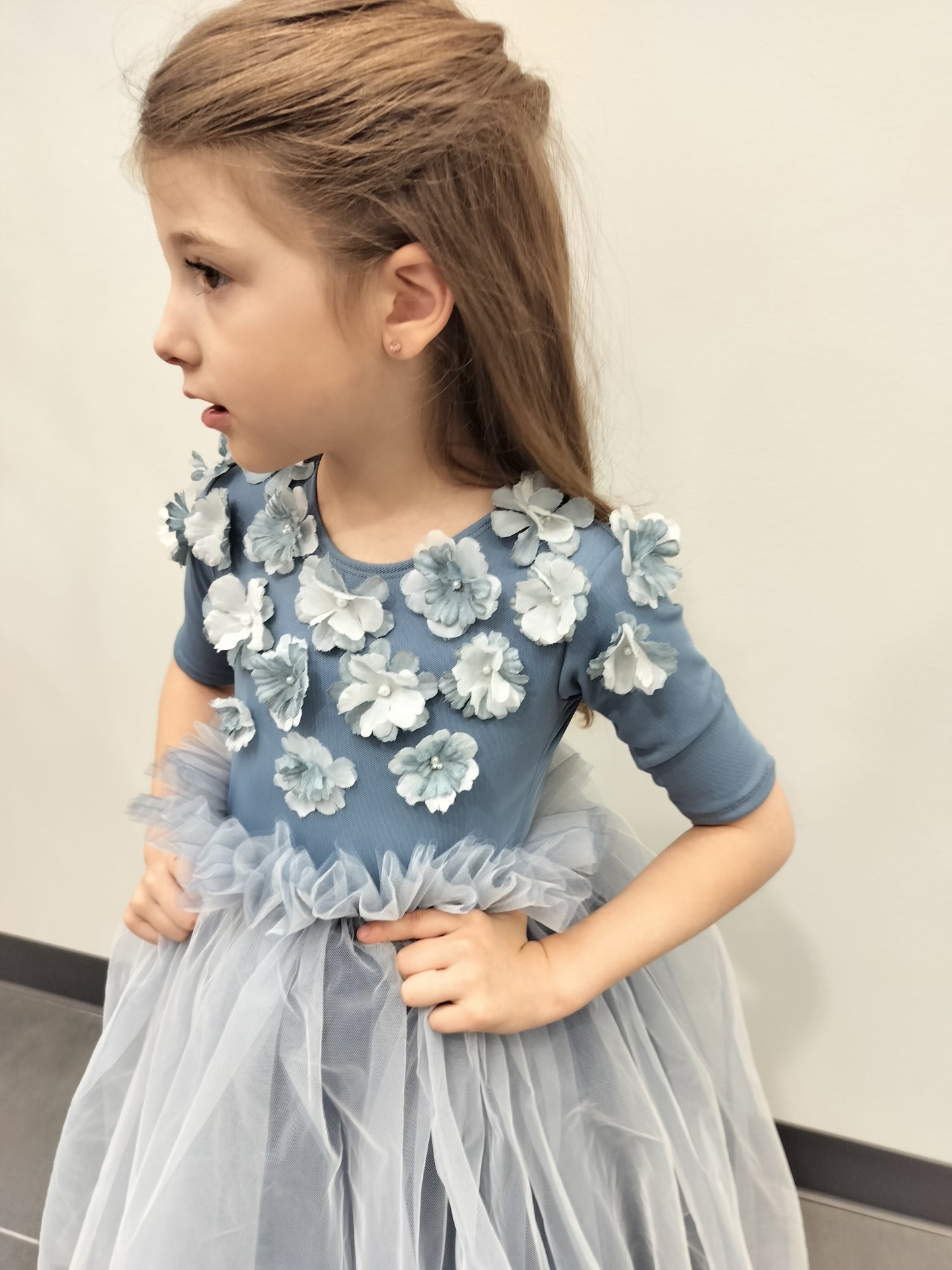 Powder Blue flower Gown