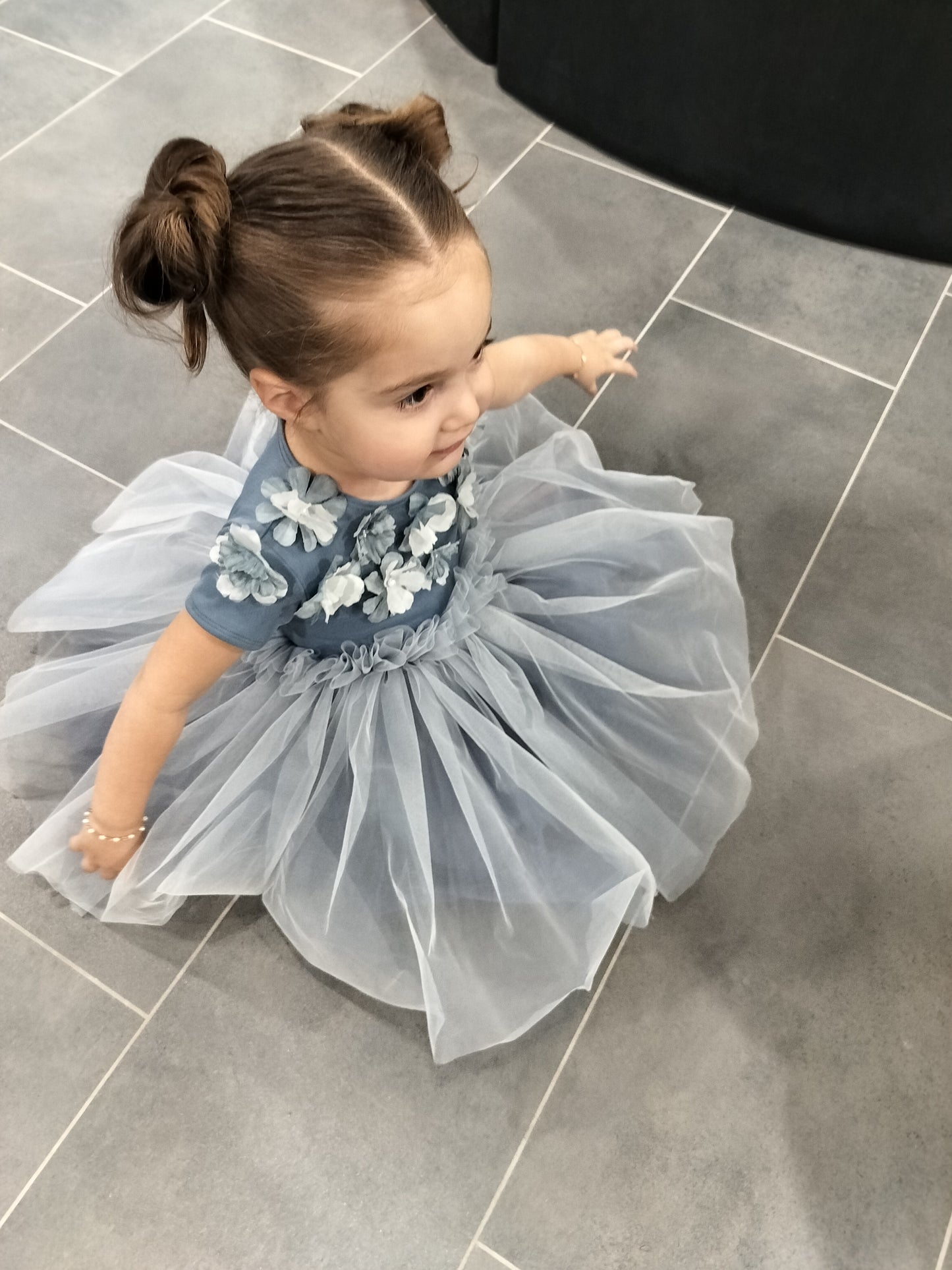 Powder Blue flower Gown